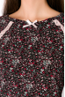 Ночная женская сорочка 107P13-3 черно-розовый / принт