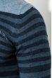Пуловер мужской в полоску 50PD341 сине-угольный