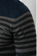 Пуловер мужской в полоску 50PD341 графит