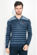 Пуловер мужской в полоску 50PD341 сине-угольный