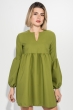 Платье женское рукав фонарик, короткое 72PD202 фисташковый Платье женское рукав фонарик, короткое 72PD202 фисташковый