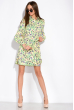 Цветочное платье с объемными рукавами 103P492 лимонный / принт
