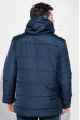 Куртка мужская удлиненная, зимняя, с капюшоном 70PD5010 темно-синий