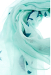 Шарф женский легкий, с морским принтом 73PD003 салатово-синий