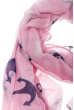 Шарф женский легкий, с морским принтом 73PD003 розово-синий