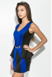 Платье женское двухцветное 78P0017 черно-синий