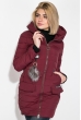 Куртка женская с пушком на кармане 173V001 вишневый Куртка женская с пушком на кармане 173V001 вишневый