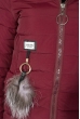 Куртка женская с пушком на кармане 173V001 вишневый Куртка женская с пушком на кармане 173V001 вишневый