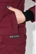 Куртка женская с пушком на кармане  173V001 вишневый