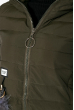 Куртка женская с пушком на кармане  173V001 хаки
