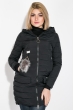 Куртка женская с пушком на кармане 173V001 черный Куртка женская с пушком на кармане 173V001 черный