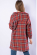 Рубашка женская 632F019-1 бордово-черный