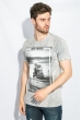 Футболка мужская мраморный цвет 414F011-5 светло-серый
