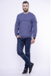 Классический мужской свитер 129P4106 сизый