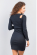 Платье женское, приталенное 387F002-1 черный