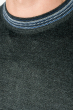 Джемпер мужской с орнаментом по ободку выреза и манжета 50PD355 темно-серый