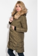 Куртка женская зимняя, длинная 677K005 хаки Куртка женская зимняя, длинная 677K005 хаки