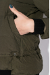 Куртка женская с капюшоном 677K007 темный хаки