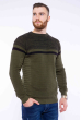 Стильный мужской свитер 608F002 черный-хаки