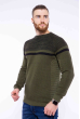 Стильный мужской свитер 608F002 черный-хаки