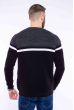 Стильный мужской свитер 608F002 серо-черный
