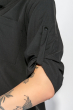 Блузка женская однотонная, короткий рукав 72PD186 черный