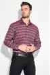 Рубашка мужская в клетку 50PD0053 бордовая клетка