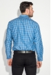 Рубашка мужская в клетку 50PD0053 клетка сине-голубая