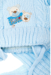 Комплект детский шапка и шарф с мишками 65P13-034 junior голубой