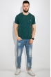 Футболка 516F028-2 изумрудный меланж