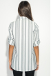 Рубашка женская в крупную полоску 51P002 бело-серый