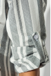 Рубашка женская в крупную полоску 51P002 бело-серый