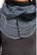 Шарф женский 120PELMR004-1 черно-серый