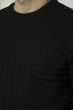  Мужской джемпер с фактурной вязкой 85F303 черный