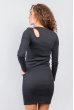 Платье женское, приталенный силуэт 387F002 черный