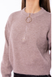 Укороченный стильный свитер  153P020 бежево-коричневый