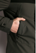 Стильная демисезонная куртка 120PCHB002 темно-зеленый / черный