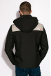 Стильная демисезонная куртка 120PCHB002 черный / светло-песочный