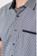 Рубашка с контрастной вставкой 120P288 бело-синий