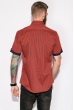 Рубашка с контрастной вставкой 120P288 красно-черный