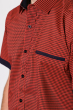 Рубашка с контрастной вставкой 120P288 красно-черный