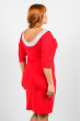 Платье женское элегантное 37P002 красно-серебристый