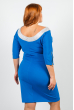 Платье женское элегантное 37P002 сине-серебристый
