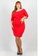 Платье женское элегантное 37P002 красно-серебристый