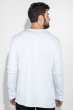 Пуловер мужской (батал) текстовый принт на груди 50PD7098 белый