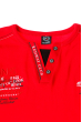 Пуловер мужской (батал) текстовый принт на груди 50PD7098 красный