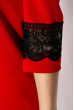 Платье женское с кружевом на рукаве  5700 красный