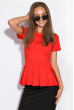 Костюм женский (юбка, блузка) 110P661 красно-черный