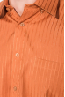 Рубашка мужская в полоску 50PD0878-62 кирпичный