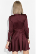 Платье-миди с иммитацией карманов на груди  78P05080 вишневый
